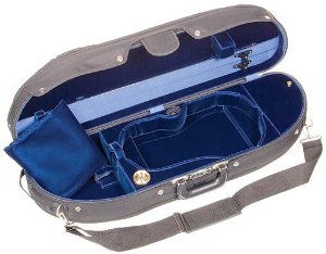 Bobelock Half Moon 1047V 4/4 Violin Case with Blue Velvet Interior